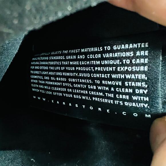 KARA New York cream white pebbled leather Tri Way crossbody bag purse - Picture 12 of 13